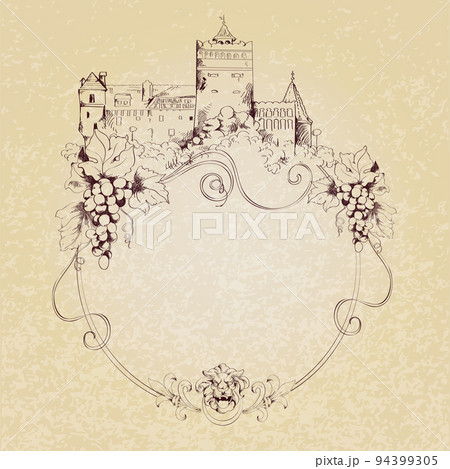 Sketch castle background 94399305