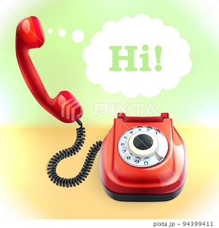 Retro style telephone background 94399411
