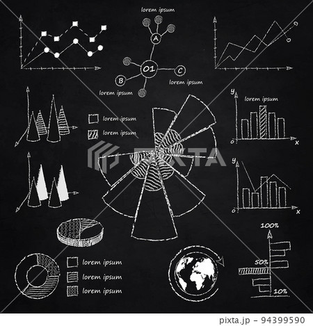 Chalk infographic diagrams 94399590