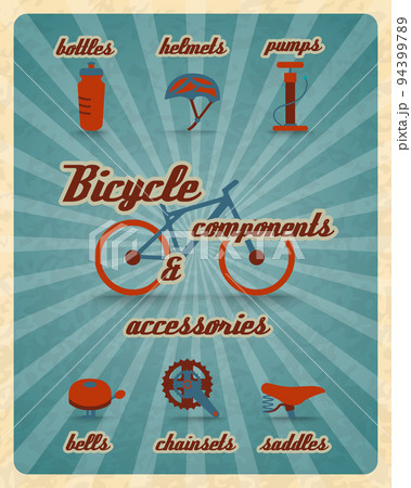 Bicycle parts poster Bicycle parts poster 94399789