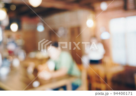 Blurred vintage coffee shop with bokeh aroma drink background Blurred vintage coffee shop with bokeh aroma drink background 94400171