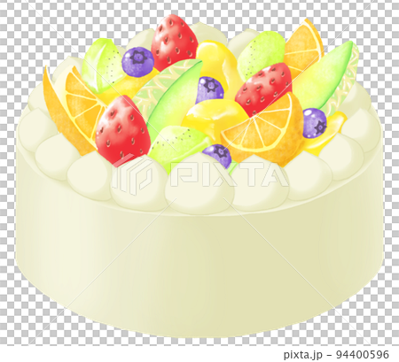 フルーツのデコレーションホールケーキのワンポイント 94400596