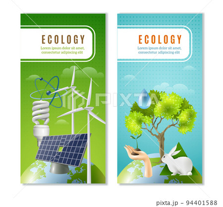Ecology Green Energy 2 Vertical Banners 94401588