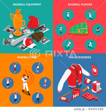 Baseball Isometric Concept 94401589