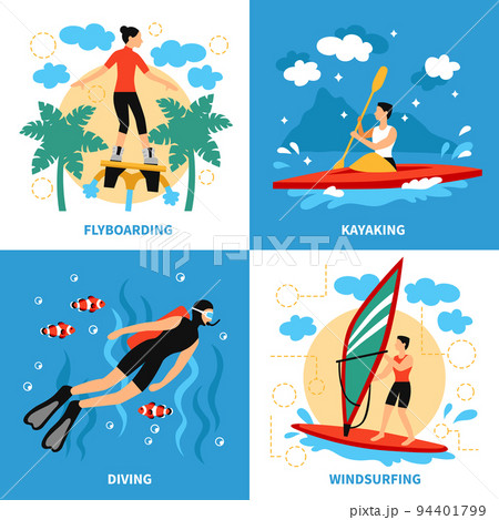 Water Sport Concept Icons Set 94401799