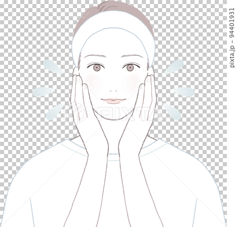 A man doing skin care A man doing skin care 94401931