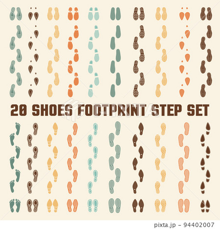 Shoes Footprints Colorful Tracks Set 94402007