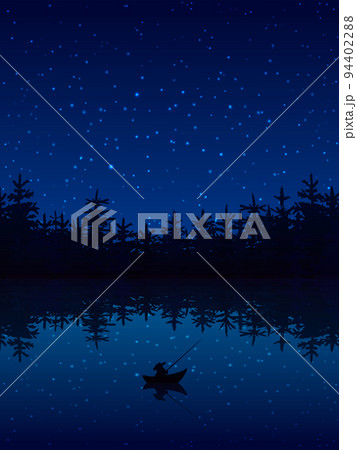 Fishing At Night Illustration Fishing At Night Illustration 94402288