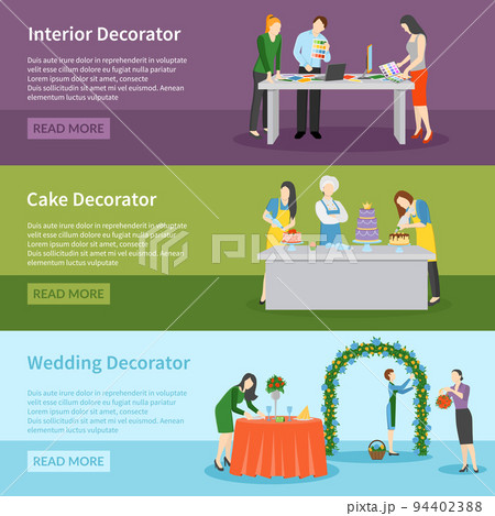 Interior Design Wedding Decoration Banners Set 94402388