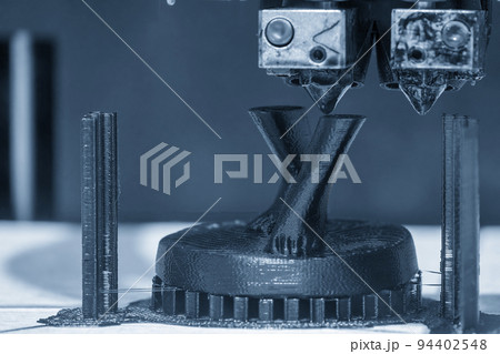 The additive manufacturing by 3D printer machine. 94402548