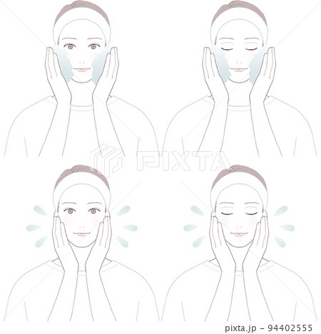 スキンケアをする男性セット スキンケアをする男性セット 94402555