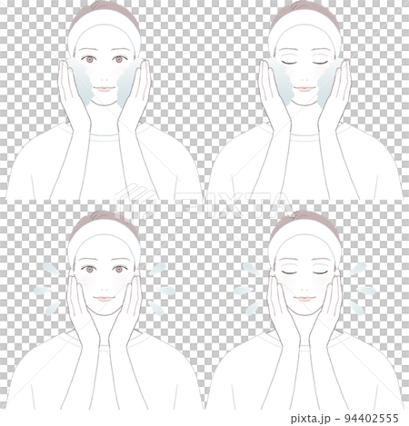 スキンケアをする男性セット スキンケアをする男性セット 94402555