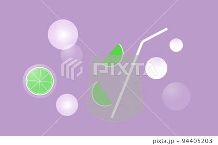 Cocktail of limes and bubbles Cocktail of limes and bubbles 94405203