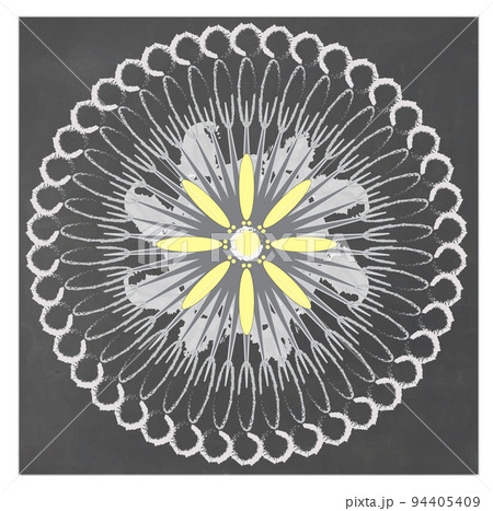 Polar ornament pattern, lace, style and inspiration for embroidery, cyclic drawing picture. 94405409