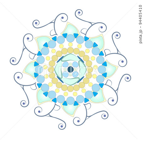 Polar ornament pattern, lace, style and inspiration for embroidery, cyclic drawing picture. 94405410