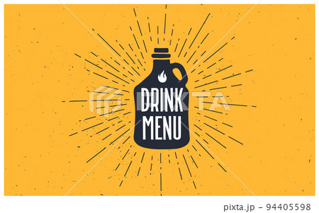 Drink Menu. Old school poster Drink Menu. Old school poster 94405598