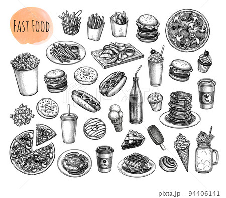 Fast food collection. 94406141