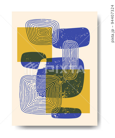 Poster with abstract geometric patterns. 94407324