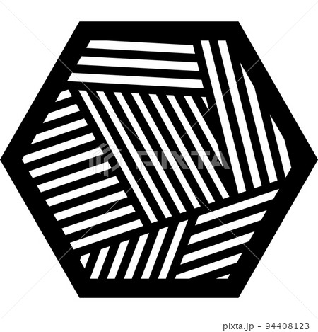 Hexagonal Decorative Coaster Design. Laser Cut Coaster. Laser Cutting Panel. Pattern Design 94408123