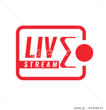 Live stream icon or symbol for broadcasting design Live stream icon or symbol for broadcasting design 94408342