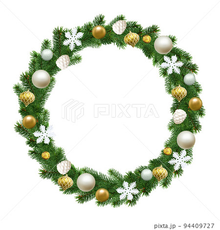 クリスマスリース イラスト リアル 94409727
