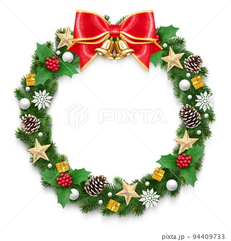 クリスマスリース イラスト リアル クリスマスリース イラスト リアル 94409733