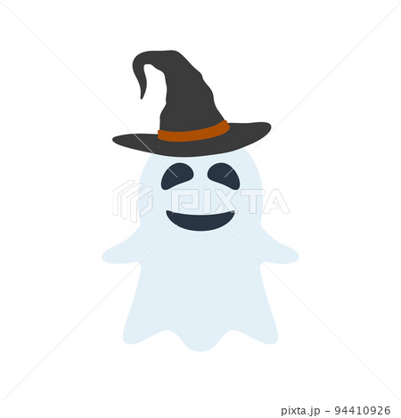 Halloween Ghost with hat isolated on white background 94410926