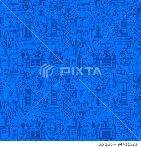United Kingdom Line Seamless Pattern 94411533