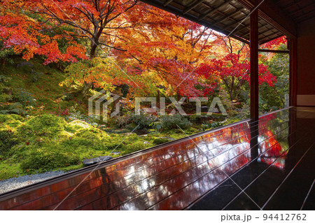 八瀬　瑠璃光院　書院から見た瑠璃の庭 94412762