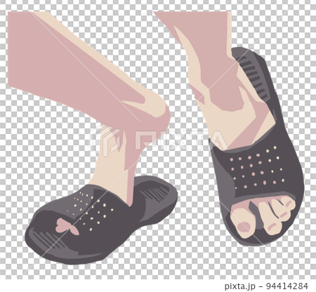 Vector illustration of feet wearing sandals 5 Vector illustration of feet wearing sandals 5 94414284