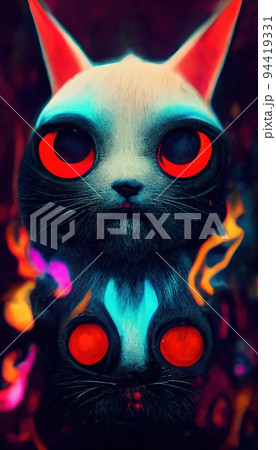 Creepy infernal zombie animal with hypnotic eyes The concept of a nightmarish zombie from the hellscape. Creepy infernal zombie animal with hypnotic eyes The concept of a nightmarish zombie from the hellscape. 94419331