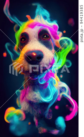 An abstract surrealistic animal. Lots of colored colors, rainbows and multicolored smoke. Colorful wonderful dream abstraction. An abstract surrealistic animal. Lots of colored colors, rainbows and multicolored smoke. Colorful wonderful dream abstraction. 94419385