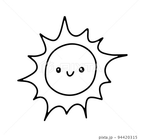 How to Draw a Smiling Sun - Really Easy Drawing Guides