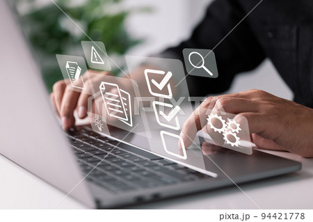 This is a standard quality control certification assurance idea, using a checkbox image to represent the promise. 94421778