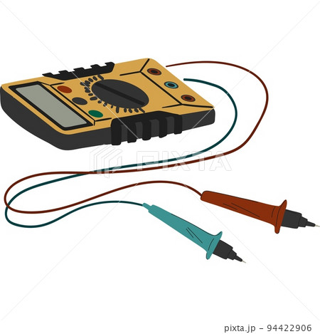Electrical tester ampere meter icon flat vector 94422906