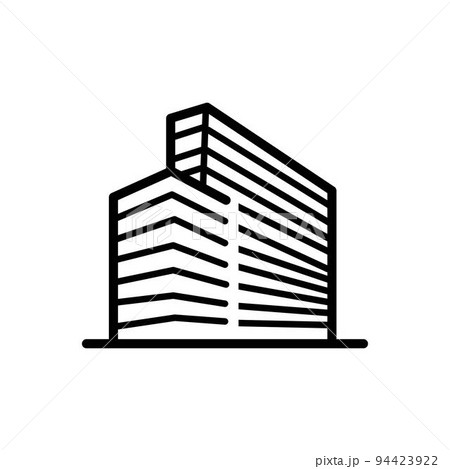 Office building linear icon. Apartment house. Thin line illustration. Business center. Office building linear icon. Apartment house. Thin line illustration. Business center. 94423922