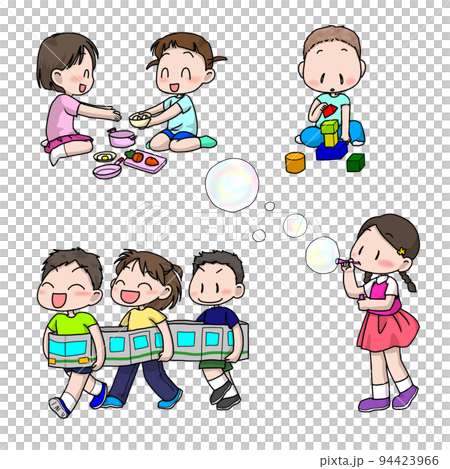 孩子們玩各種遊戲 94423966