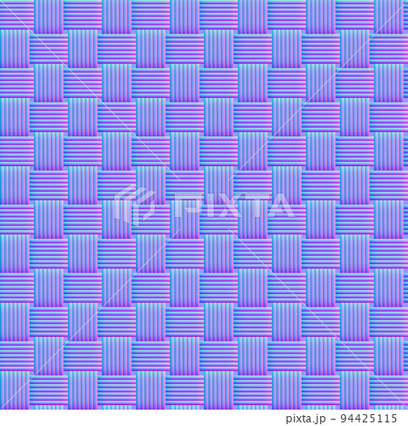 ニットの素材のノーマルマップ。完全なシームレスパターン。 ニットの素材のノーマルマップ。完全なシームレスパターン。 94425115