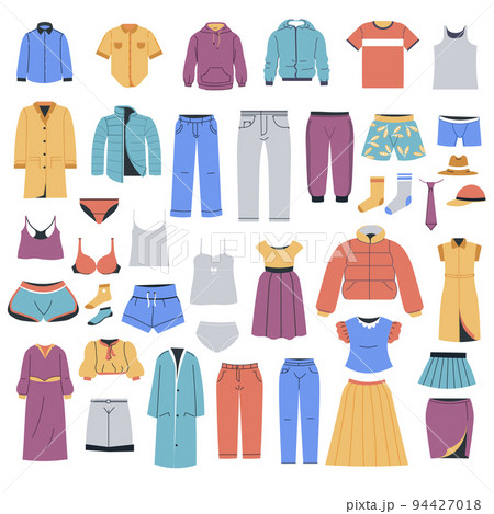Clothing and accessories, apparels collection 94427018