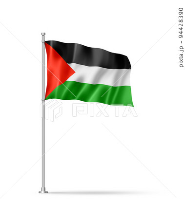 Palestinian flag isolated on white Palestinian flag isolated on white 94428390
