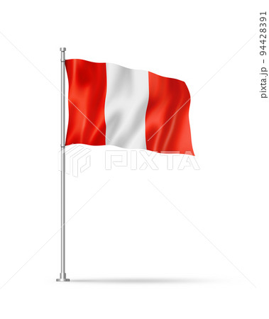 peruvian flag isolated on white 94428391