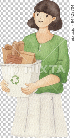 Recycle day watercolor icon 94428704