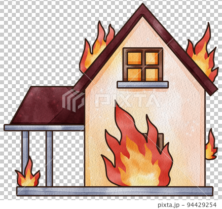 Firefighter, fireman character with fire fighting equipment tools. Fireman in uniform with fire hose hydrant, fire extinguisher watercolor illustration set. Fireman character 94429254