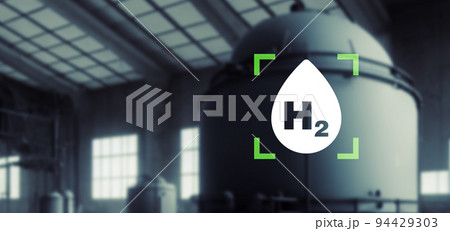 水素燃料 水素タンク バナー・広告向け横長ビジュアル 水素燃料 水素タンク バナー・広告向け横長ビジュアル 94429303