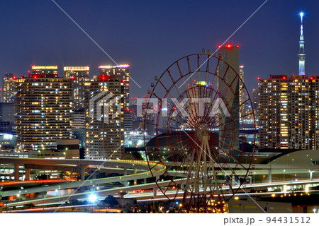 テレコムセンタ展望台からお台場の夜景 テレコムセンタ展望台からお台場の夜景 94431512