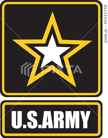 U.S.ARMY and five-pointed star. sticker with the inscription U.S.ARMY.  94432748
