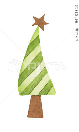 Christmas tree. Watercolor illustration. 94433319