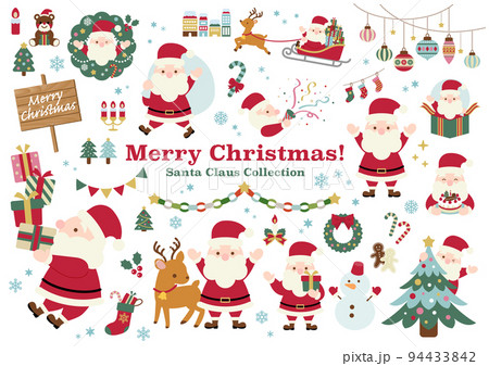 Merry Christmas!　サンタクロース　イラストセット 94433842