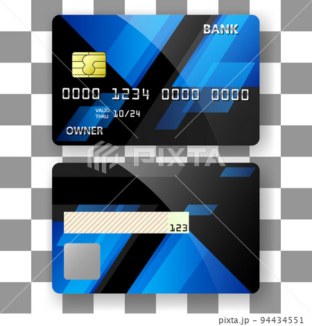banking card template background blue stripe elegant design 94434551