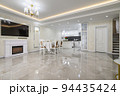 Luxurious large domestic kitchen with marble floor 94435424